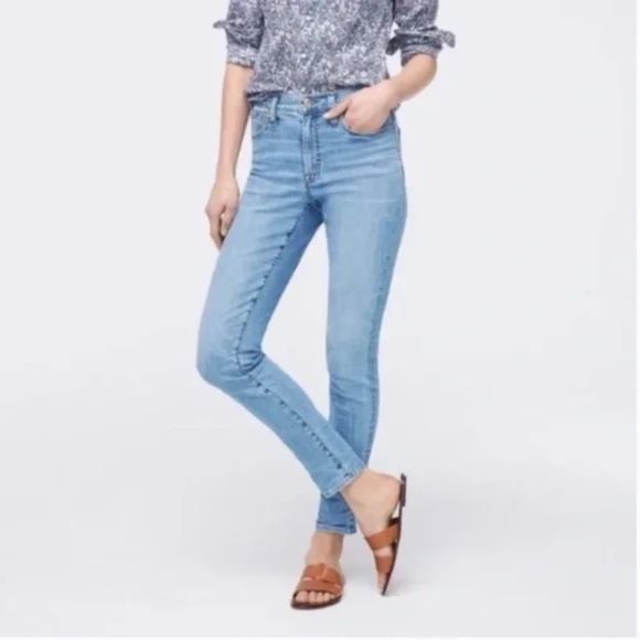 J Crew Jeans Womens 27 High Rise Toothpick 9'' Skinny Ankle Stretchy J9733 - Picture 3 of 15